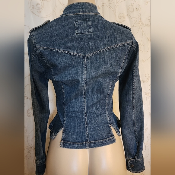 Live a little jean jacket sz PP - Picture 3 of 4
